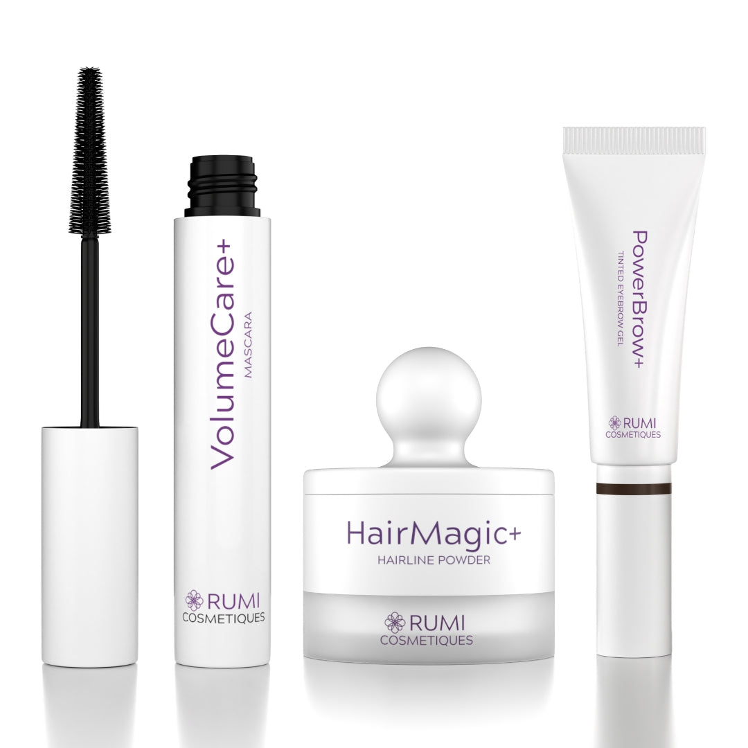 Mascara + Hairline Powder + Brow Gel